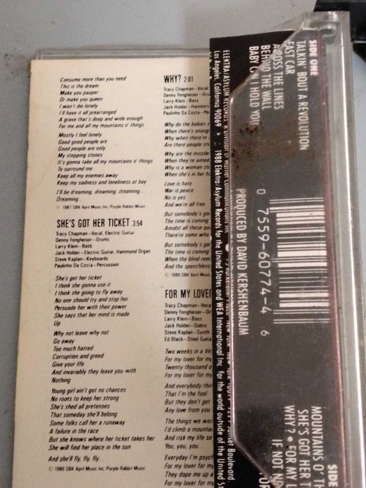 Cassete TRACY CHAPMAN