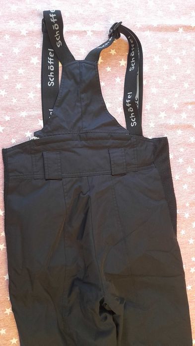 spodnie narciarskie czarne z szelkami, XXS, XS, S, taliowane, ok. 164
