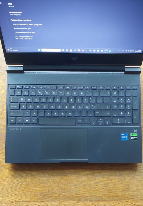 Portátil Gaming HP Victus 15 i7 RTX 3050 16GB RAM SSD 512GB – Excelente Estado