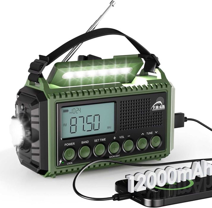 Radio awaryjne survivalowe na korbke