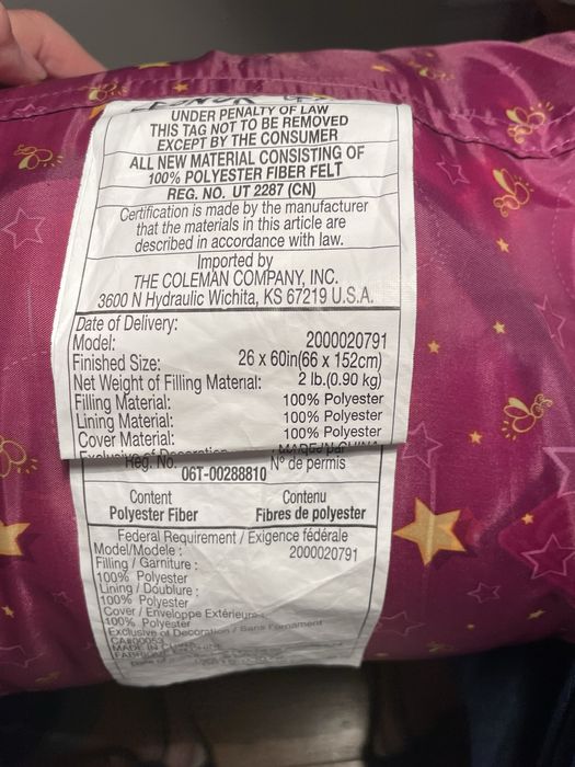 Saco cama criança para temperaturas ate 10graus.