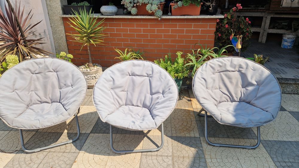 Trio de sofas de exterior ou interior