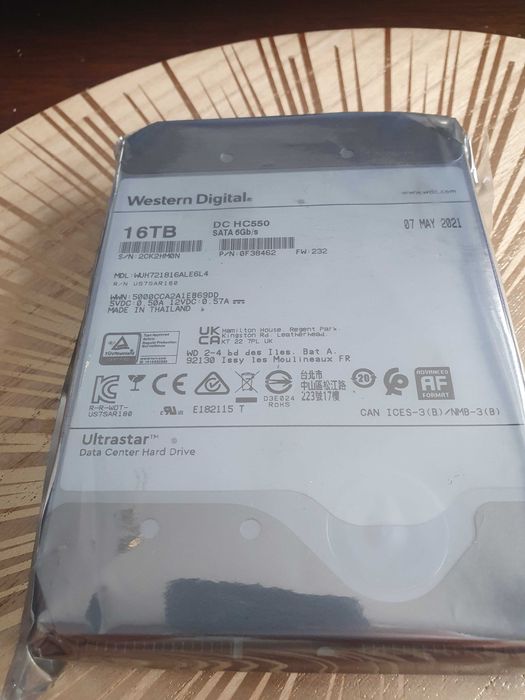 Dysk HDD hc550 sata 16TB