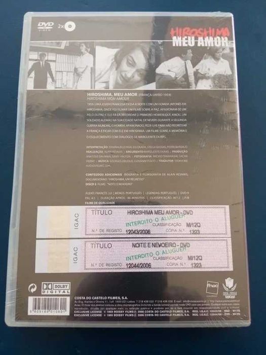 Hiroshima Meu Amor - Alain Resnais (1959) + doc. Noite e Nevoeiro 2 DVDs