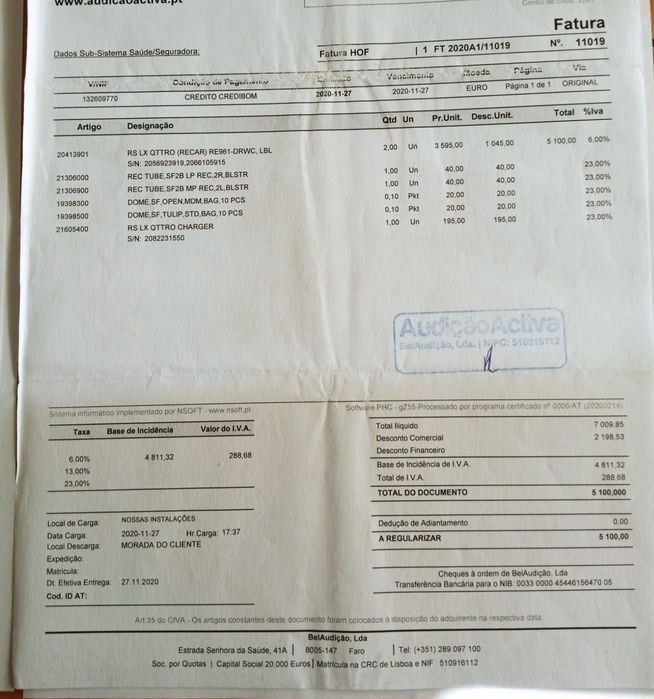 Aparelho auditivo como novo