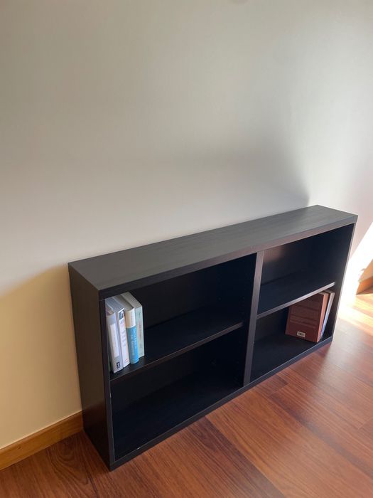NOVO PREÇO Estante ikea 120 x 64 x 21 efeito carvalho preto (6 disp.)
