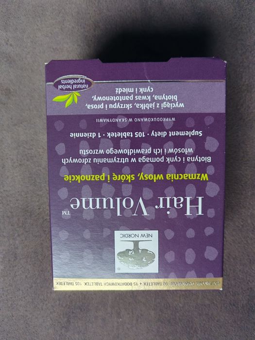 Hair Volume 105 Tabletek
Suplement diety New Nordic Dla dorosłych.