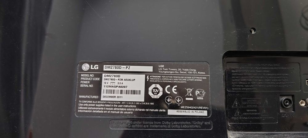 LG DM2780D + okulary 3D