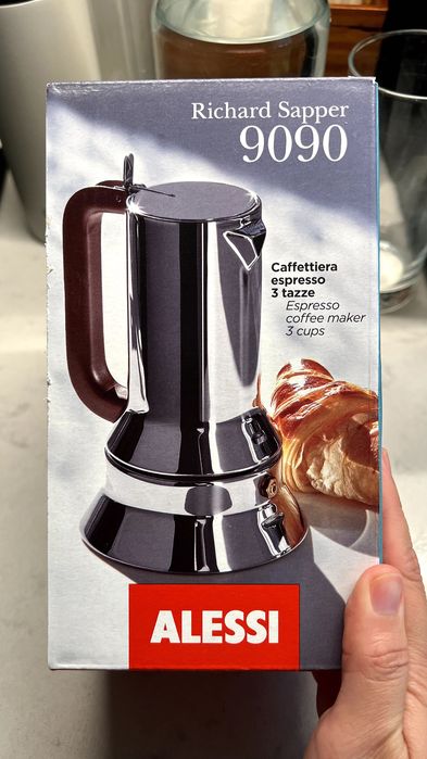 Cafeteira Moka Alessi 9090 3 Chávena - Usada 1 Mês (Na Caixa)