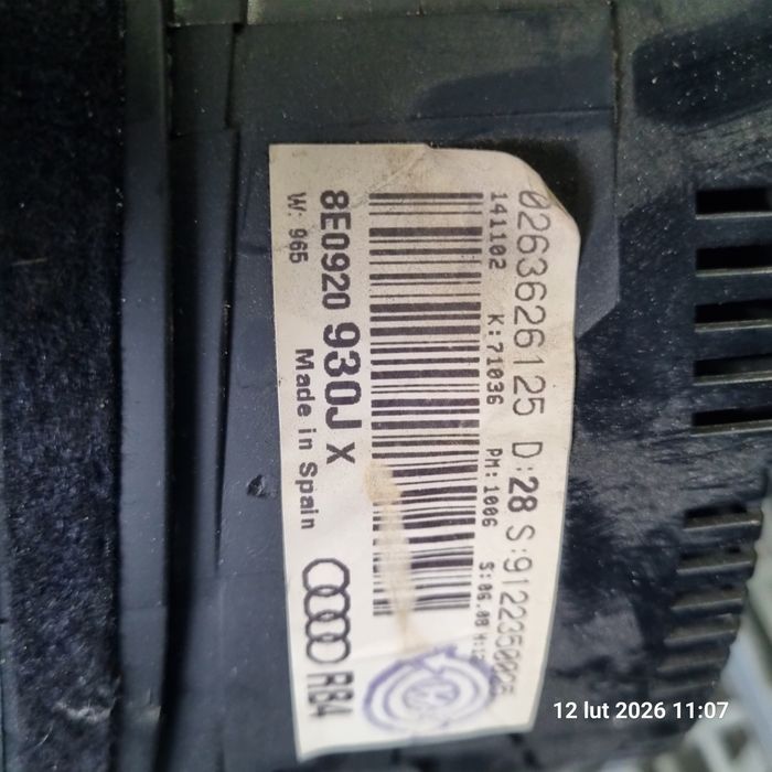 Licznik Zegary Audi A4 B6 1.9 Tdi 8E0920930Jx