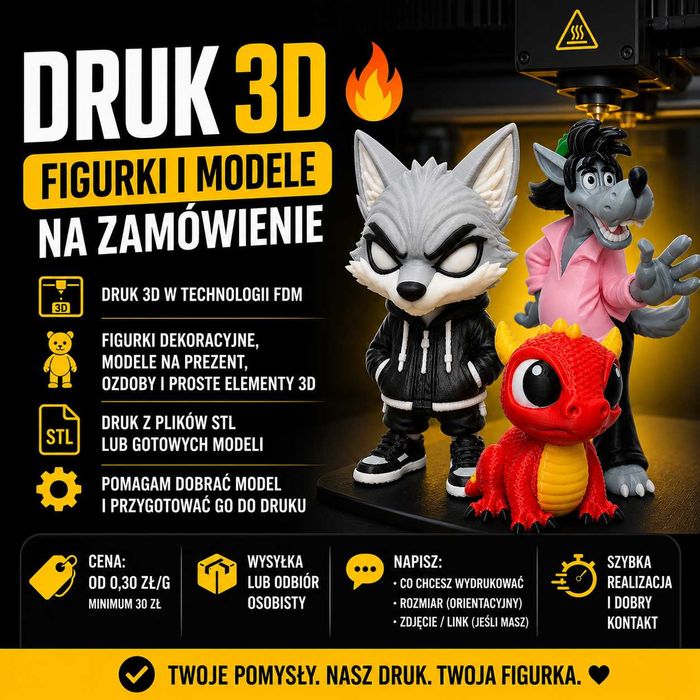 Druk 3D – figurki i modele na zamówienie
