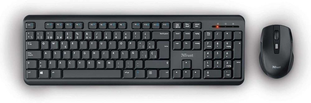 Trust Ymo Klawiatura Bezprzewodowa + Myszka Ciche przyciski HISZPAŃSKA
