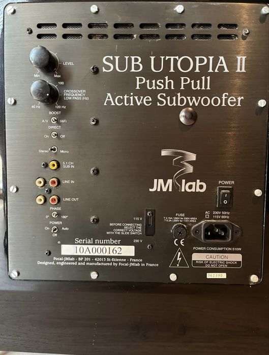 Jmlab Focal utopia ll sub push pull
