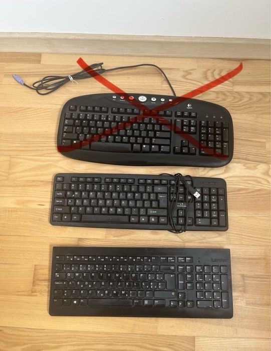 Lenovo i Titanum Klawiatura komputerowa przewodowa i bezprzewodowa