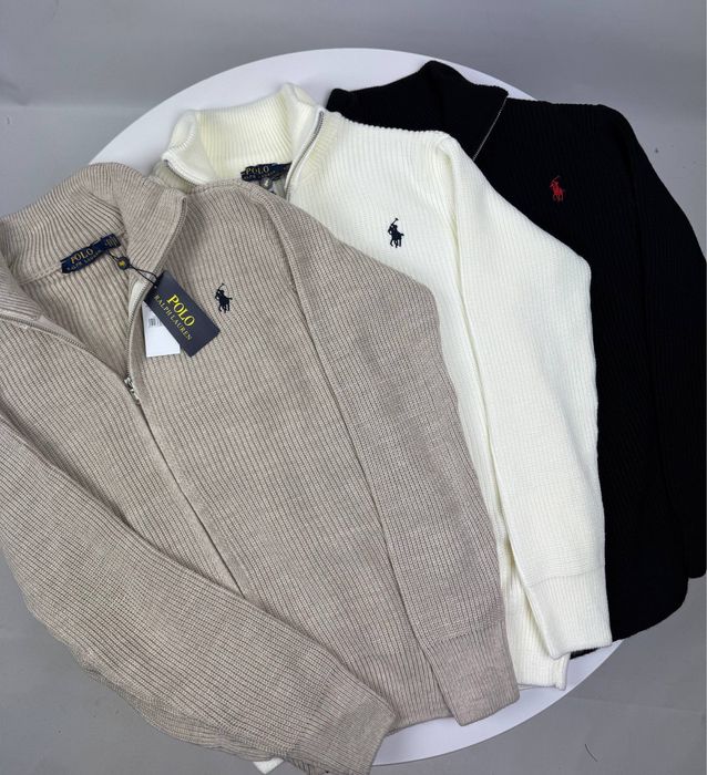 Мужской кардиган Поло Ральф Лаурен черный Зипка Polo Ralph Lauren худи