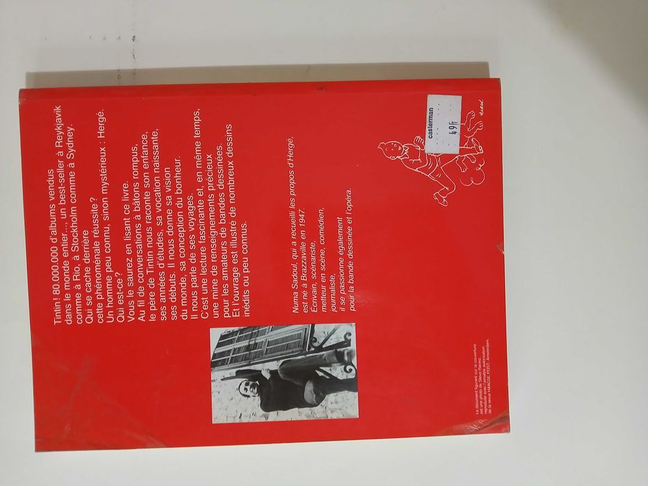 Entretiens avec hergé tintin et moi numa sadoul