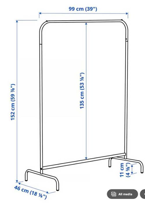 Charriot IKEA MULIG - Branco (Como novo)