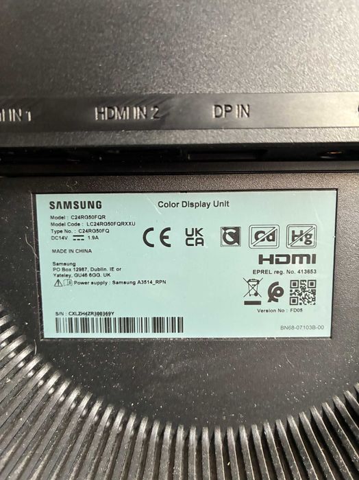 Monitor Samsung c24rg50fqr