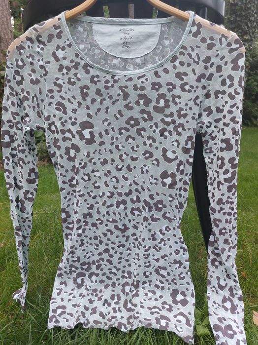MarcCain panterka siateczkowa transparent przezroczysta bluzka
