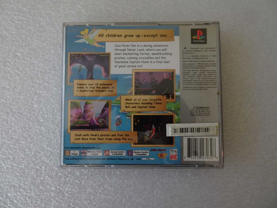 Jogo Playstation 1 - Disney’s Peter Pan: Adventures in Never Land