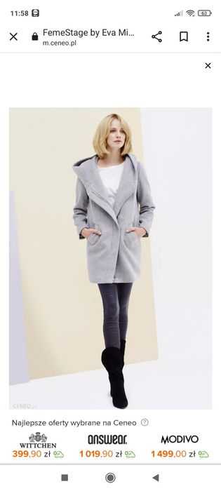 Płaszczyk wiosenno jesienny Eva Minge FEMESTAGE