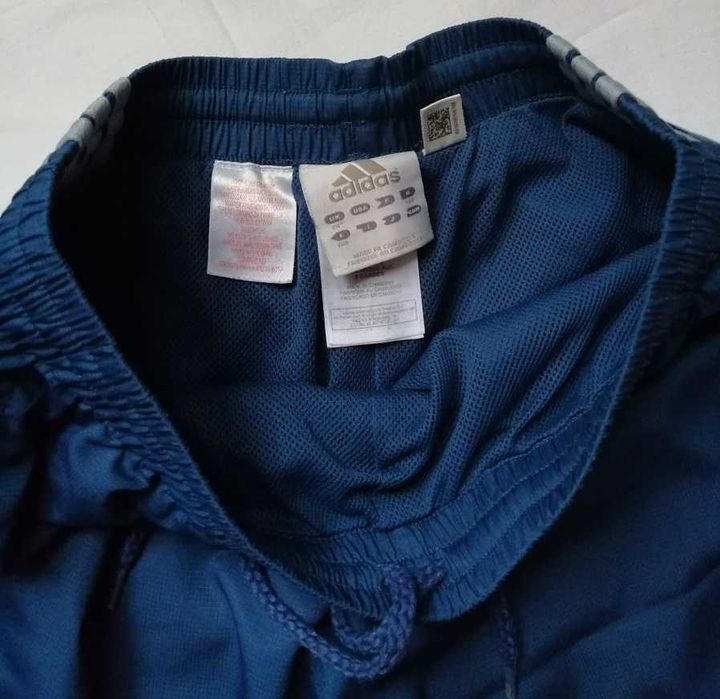 Adidas termoaktywne oddychające spodnie dresowe sportowe morski M L