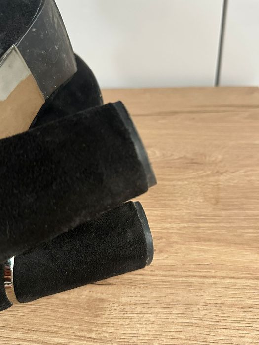 Czarne botki damskie r. 38 wkładka 24,3 cm