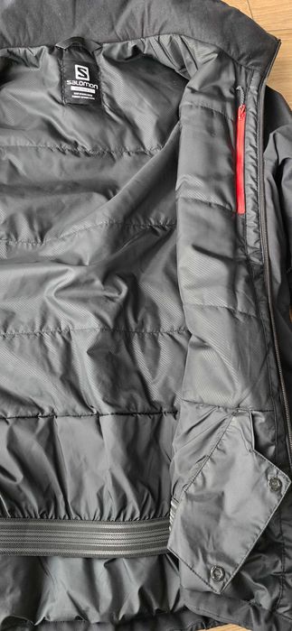 Męska czarna kurtka narciarska marki Salomon, rozmiar L