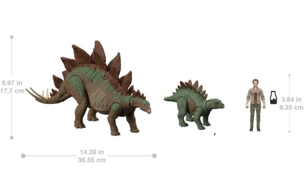 Набір, фігурки Jurassic world Matell Dr. Sarah and stegosour.