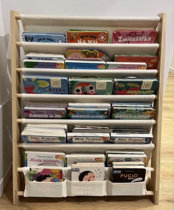 Regał dziecięcy na książki 6 półek organizer 79 cm
