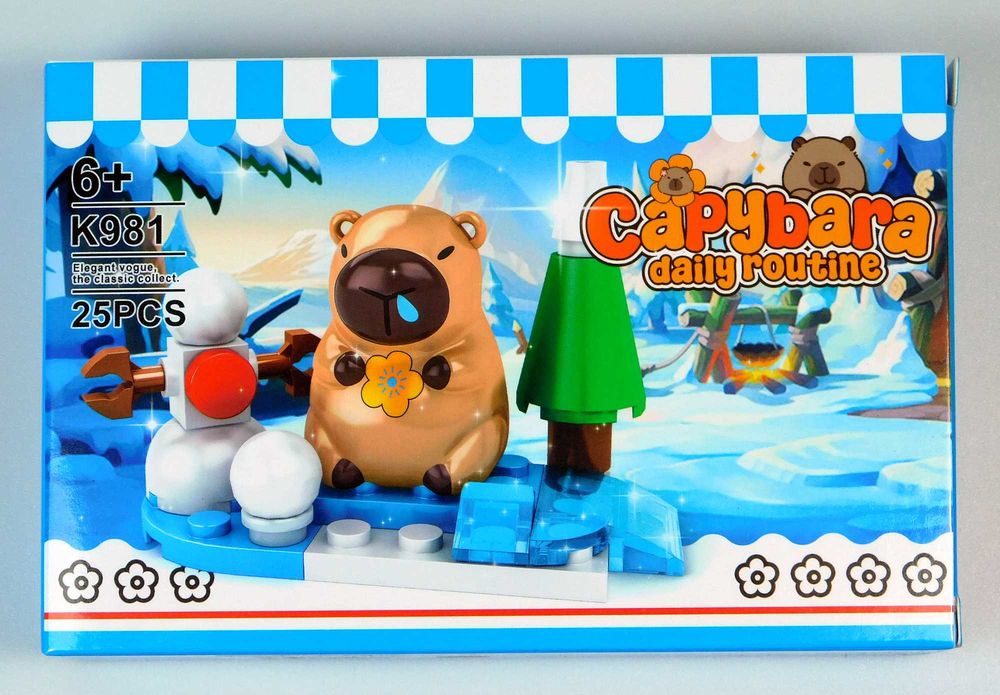 Capybara daily routine wzór 2 klocki K981 kapibara