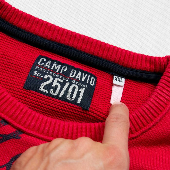 Camp David sweter z nadrukami XL