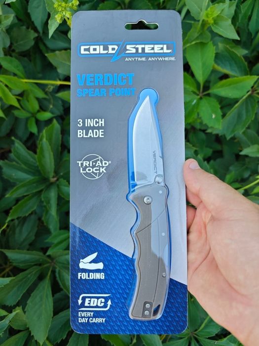 Cold Steel Verdict Flat Dark Earth GFN, отличное качество без нюансов,Tri-Ad Lock , рабочий нож на карман ,Code-4