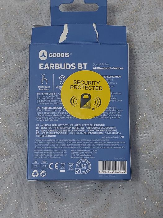Auriculares bluetooth Goodis Buds. Earbuds BT Goodis.