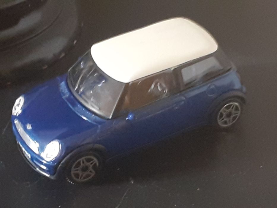 Carro Mini Cooper azul miniatura Réplica 14 cm