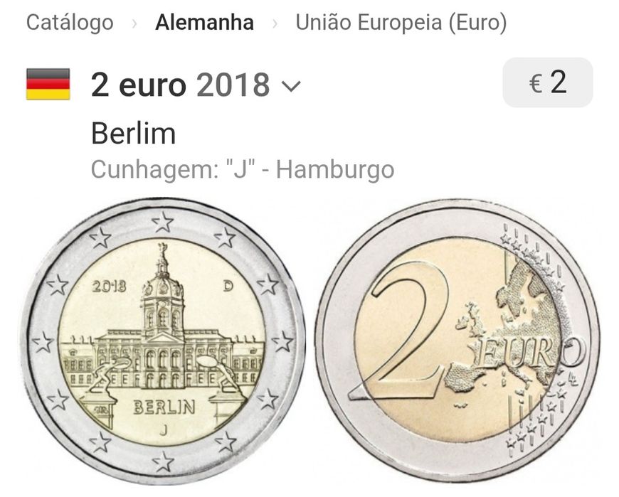 Moeda 2€, Alemanha 2018