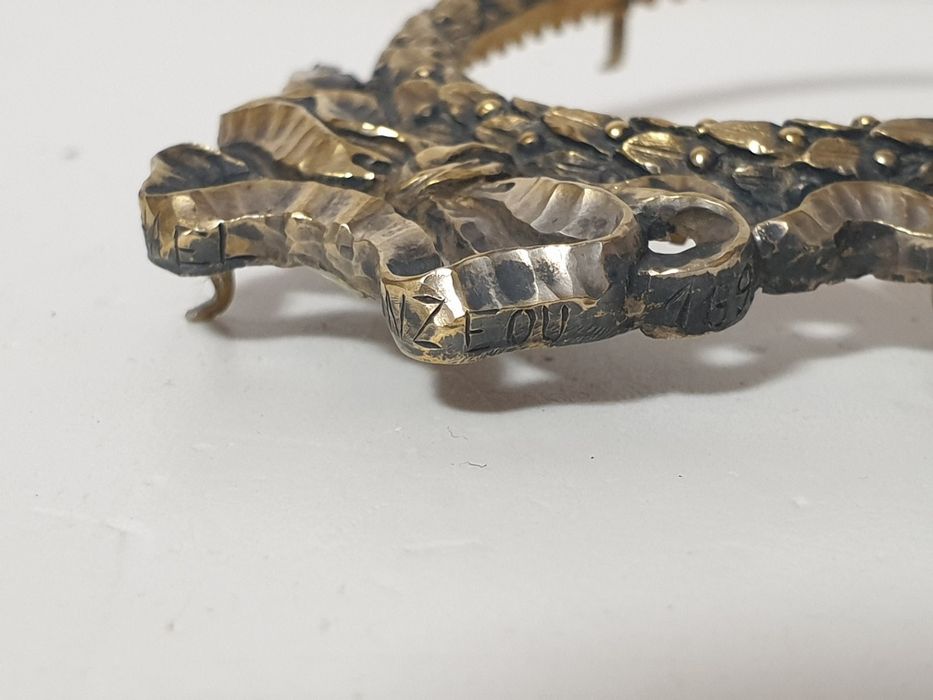 Maravilhosa moldura D. Maria em prata dourada - Raphael Sinzeou 1890