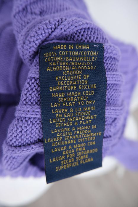 Ralph Lauren warkoczowy bawełniany sweter damski r XL
