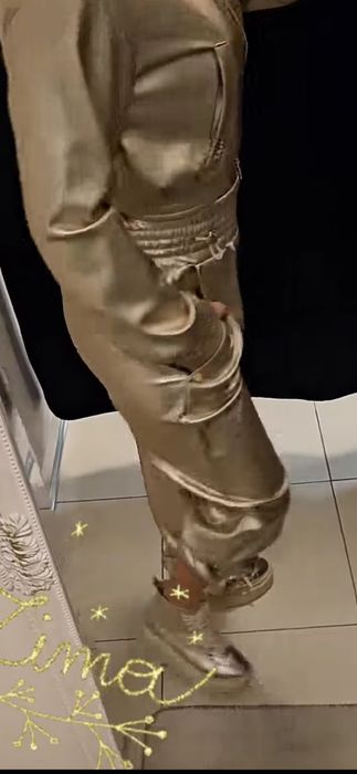 Spodnie ze stoperami ekoskóra Bastet