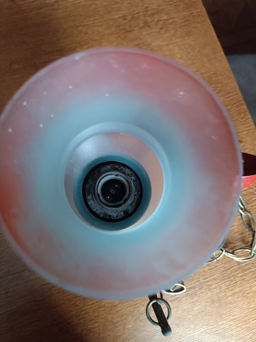Lampa sufitowa PRL Szklana i