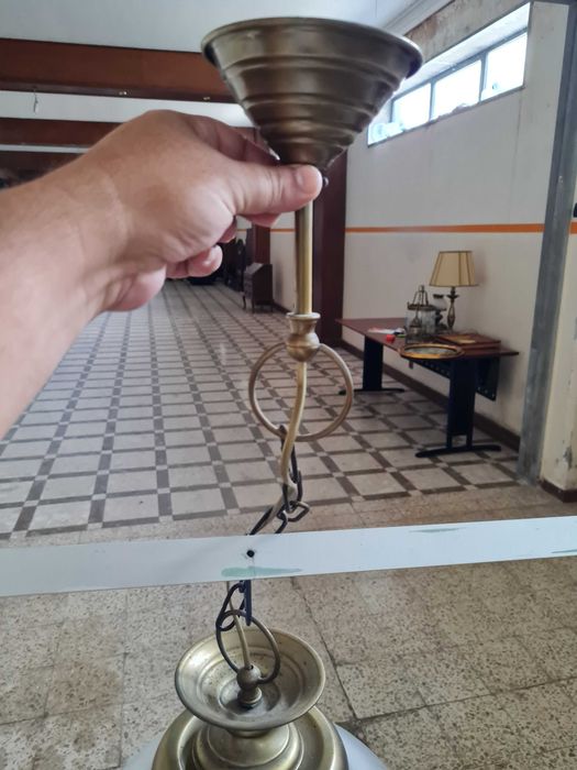candeeiro de teto 3 velas