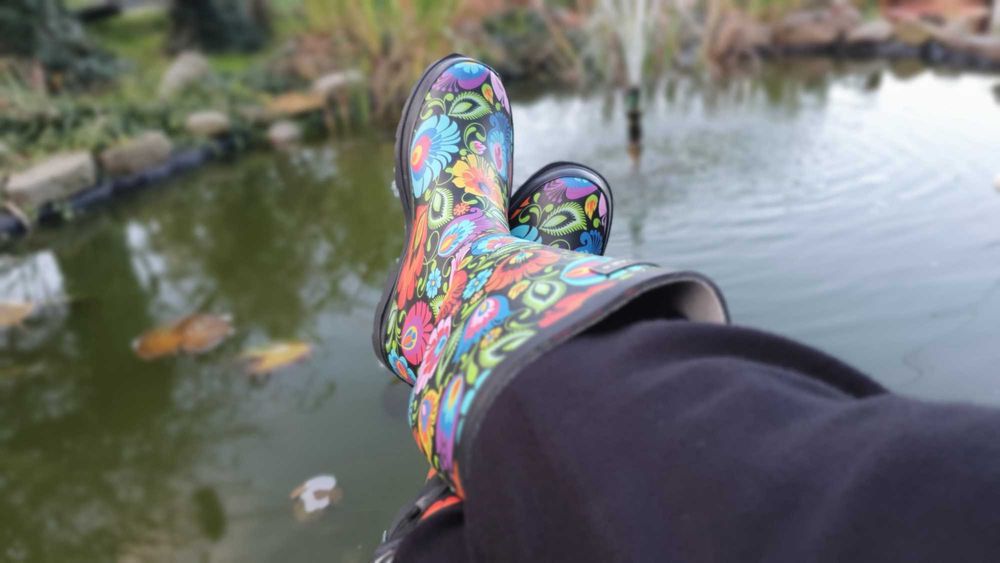 Kalosze długie folk wzory łowickie rozmiar 40Folkstar