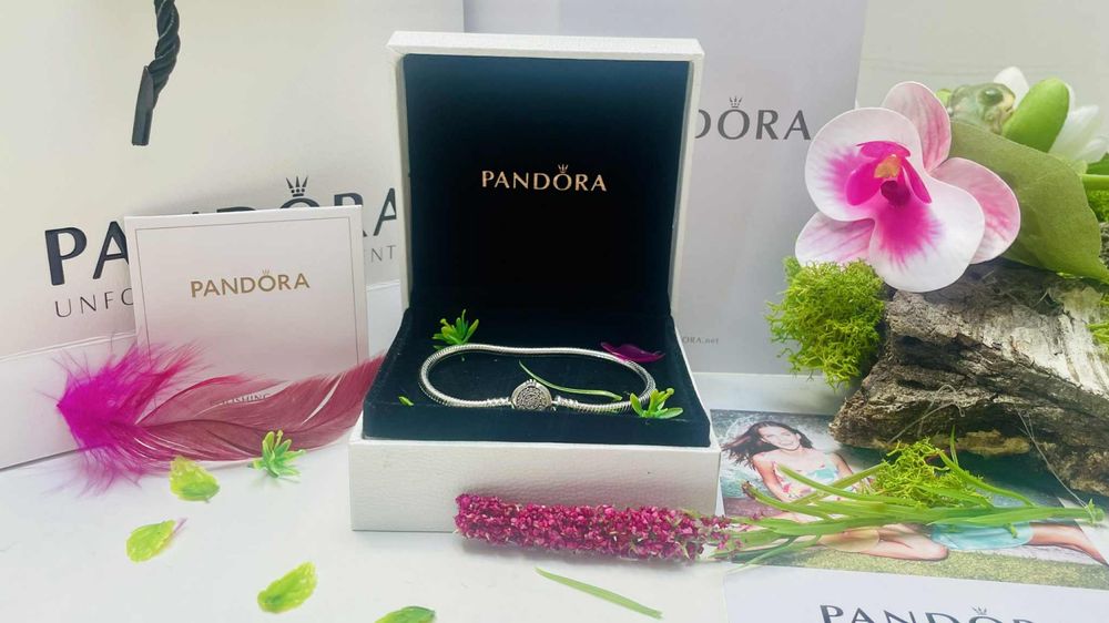 Promocja srebrna bransoletka Pandora moments 17cm do Pandora charms