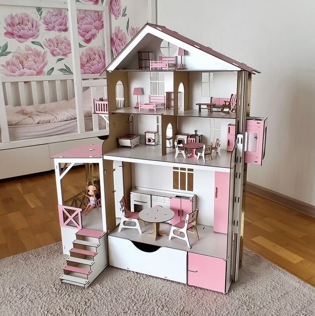 Дитячий будиночок для ляльки, деревʼяний—НОВИЙ‼️Домик для Барби и Лол