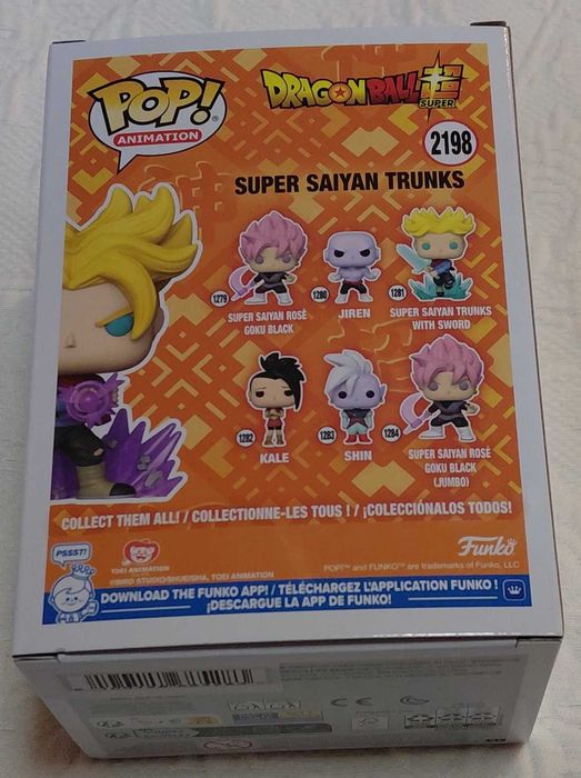 funko pop dragon ball 2198 super saiyan trunks glow chase