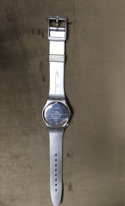 Relogio Swatch Rio Douro Cor de Prata especial caixa de prata