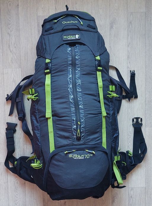 Рюкзак б/у походный Quechua forclaz symbium 70+10L, с дождевиком