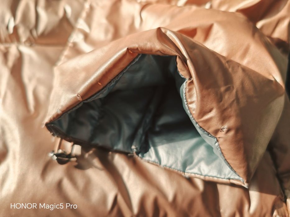 Kurtka dwustronna srebrno-szampańska