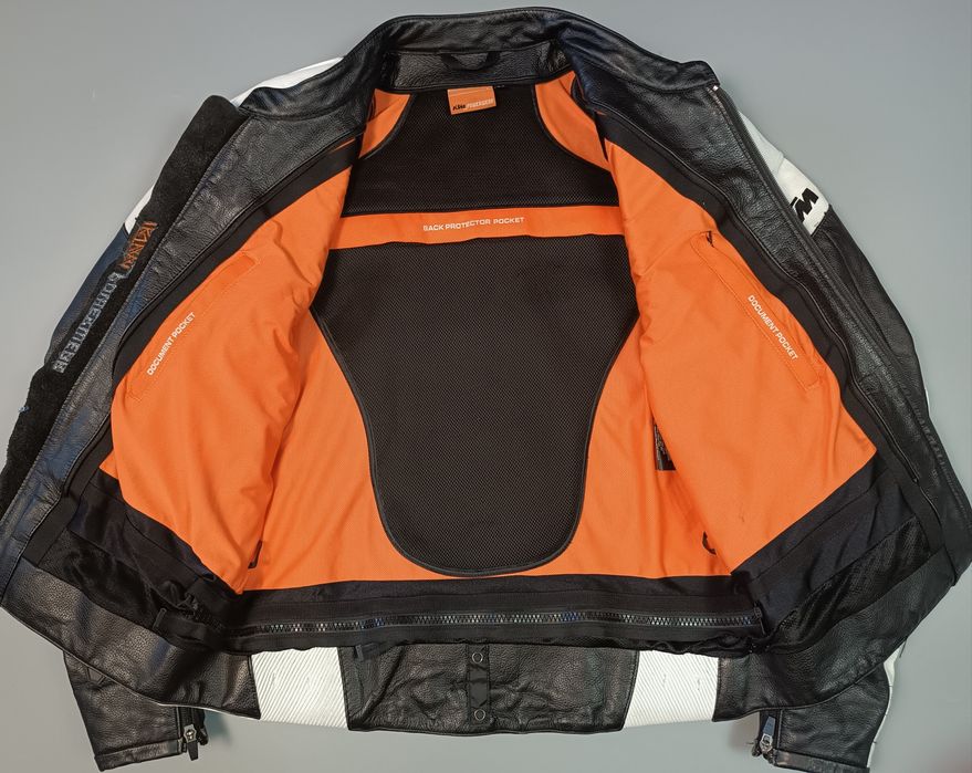 Оригинальная кожаная мотокуртка KTM PowerWear (L) / Топ защита SAS-TEC