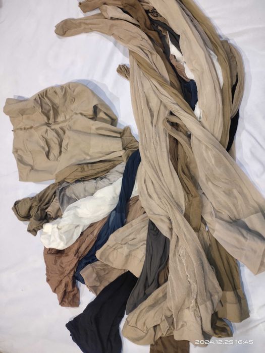 Лайкра с блеском от 30 ден, бежевые, одним лотом